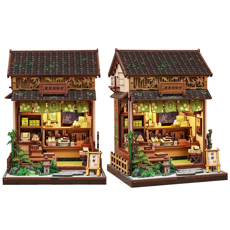 Book Nook DIY Wooden Miniature Kit with LED Lighting