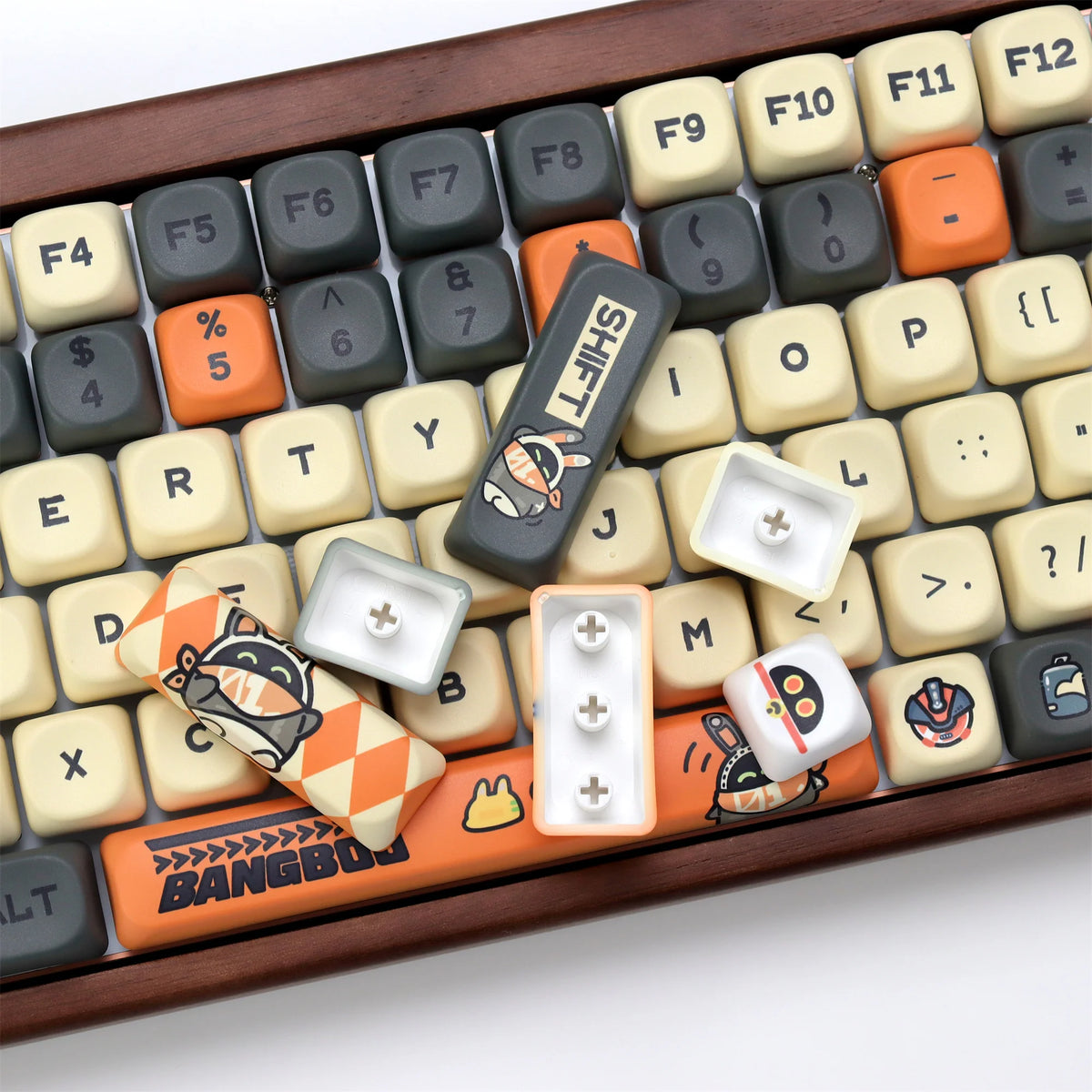 Cute Cartoon Cat Keycap Set – 133 PBT Keycaps for Mechanical Keyboards