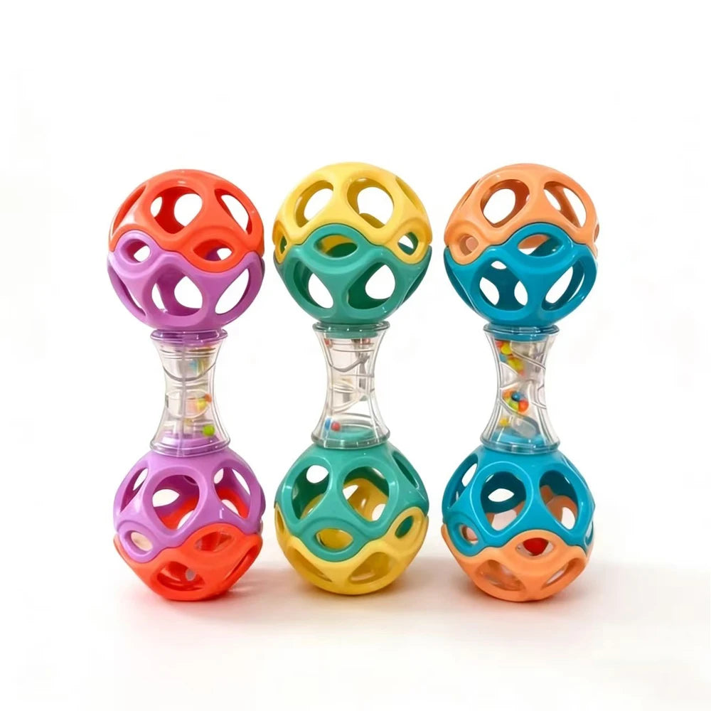 Soft Rubber Teething Rattle Ball for Babies