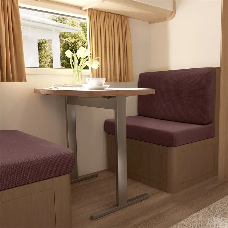 Stretch RV Dinette Cushion Covers with Water-Repellent Finish