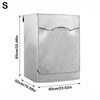 A white waterproof washing machine cover featuring a roll edge design.