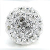 Round crystal clay beads used for DIY jewelry and craft projects