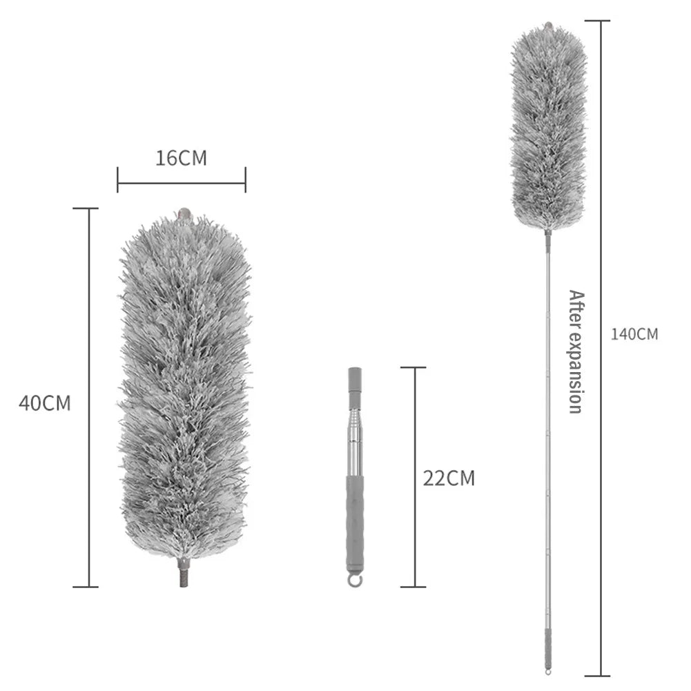 Extendable Microfiber Duster with Bendable Head