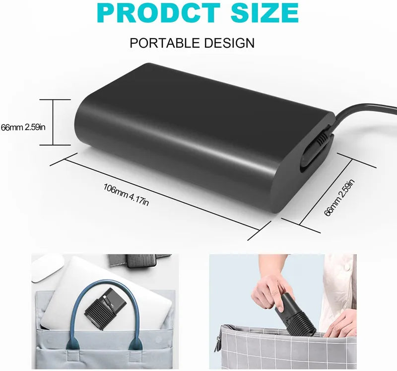 65W USB-C Laptop Charger for Dell Latitude, XPS, and Chromebook