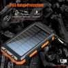 10000mAh Solar Power Bank with Dual USB and USB-C Output