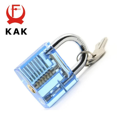 Transparent Practice Padlock with Keys - Cutaway Lock Picking Training Tool