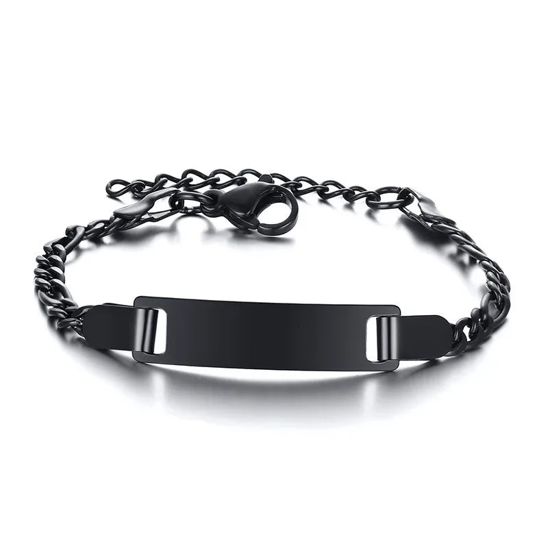Personalized Gold-Plated Stainless Steel Link Bracelet