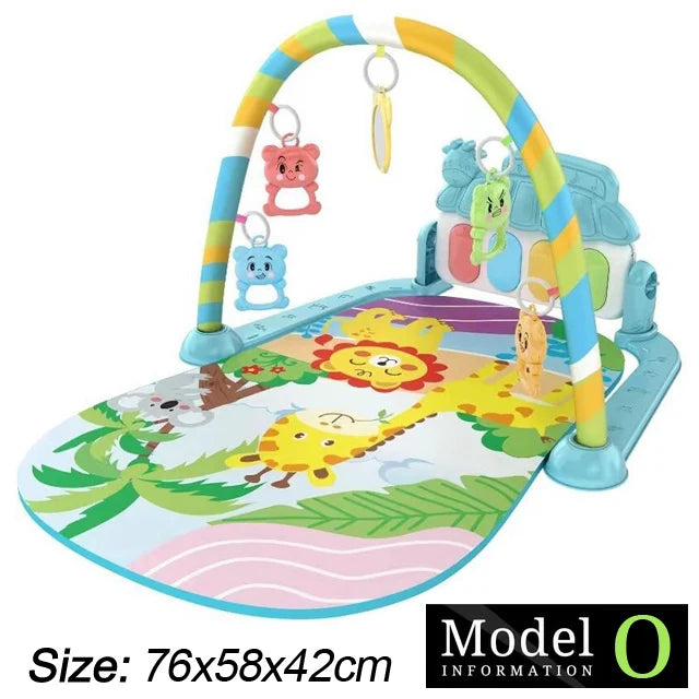 Baby Kick and Play Piano Tummy Time Mat with Detachable Toys