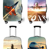 Elastic Aircraft Print Luggage Protector Cover