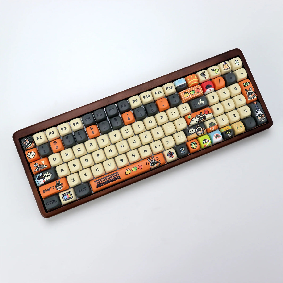 Cute Cartoon Cat Keycap Set – 133 PBT Keycaps for Mechanical Keyboards