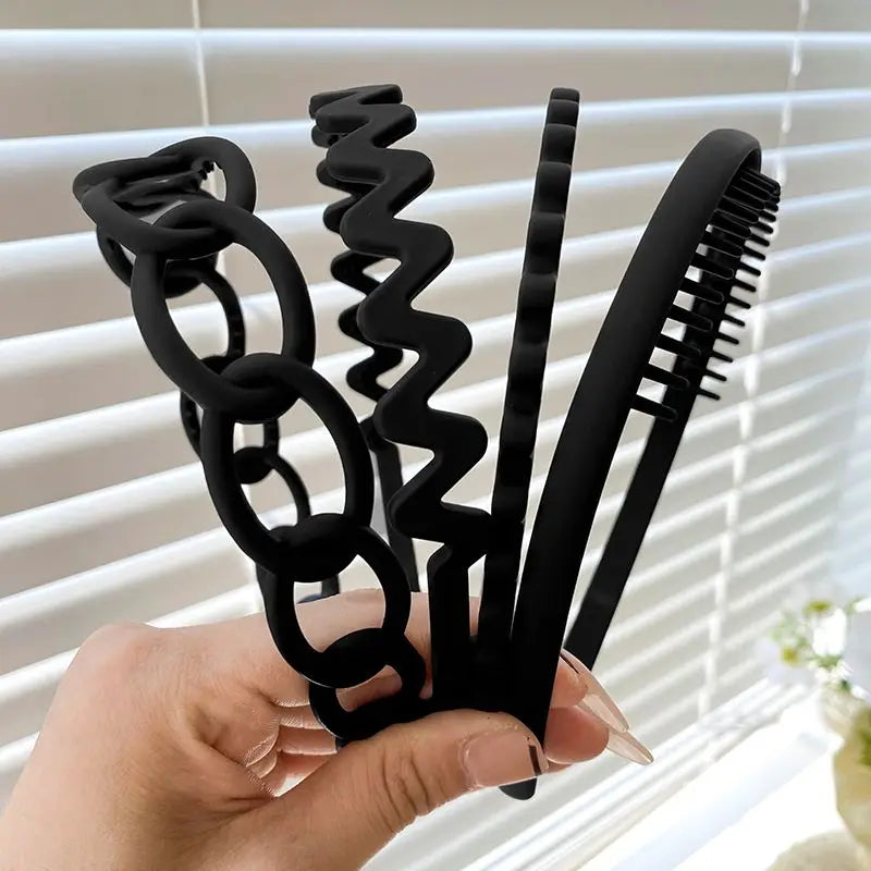 Non-Slip Resin Hair Bands - Set of 5