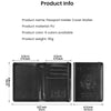 RFID-Blocking PU Leather Passport Holder with 3D Embossed Design