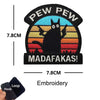 Funny Cat Face PVC Morale Patch with Hook-and-Loop Backing