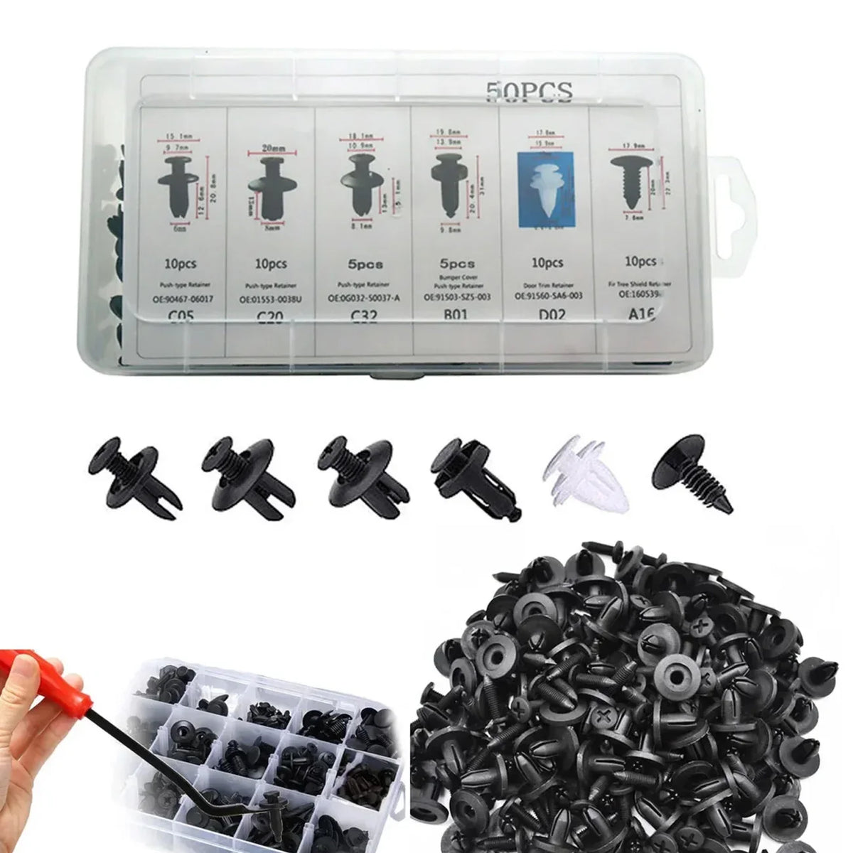 Versatile Automotive Clip and Fastener Assortment Kit