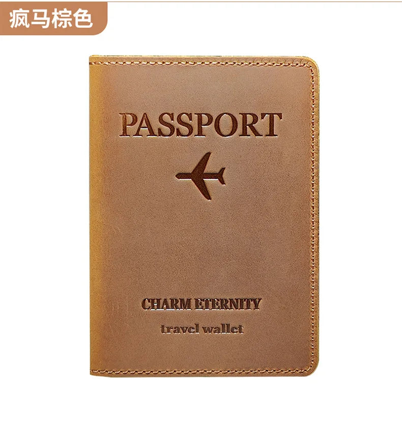 RFID-Blocking Leather Passport Holder