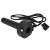 Black electric bike throttle grip for Sur-Ron X/S with attached wiring and mounting hardware