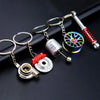 Gearbox Keychain with Turbo Hub and Brake Disc Pendant