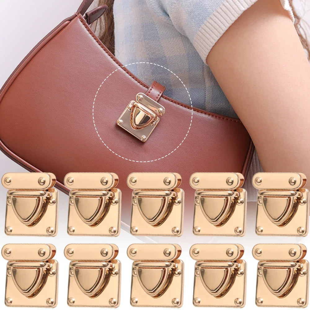Gold Metal Snap Clasps for Handbags, Purses, and DIY Craft Projects