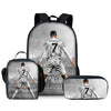 CR7 Football Player 3D Cartoon School Backpack Set for Kids