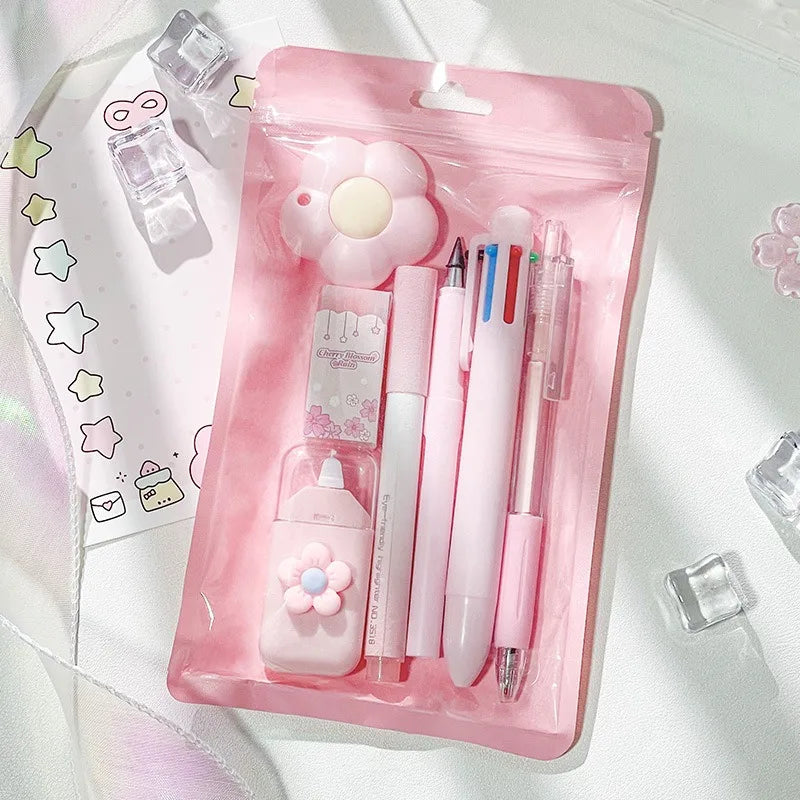 Kawaii Cartoon School Supplies Gift Set