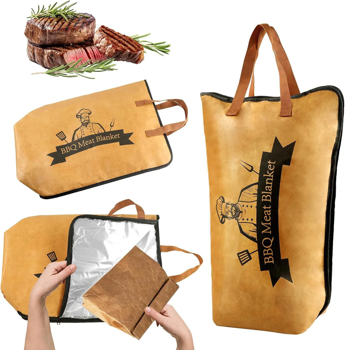 Insulated Meat Resting Bag – Triple-Layer BBQ Blanket for Juicy, Tender Briskets & Pork Shoulders