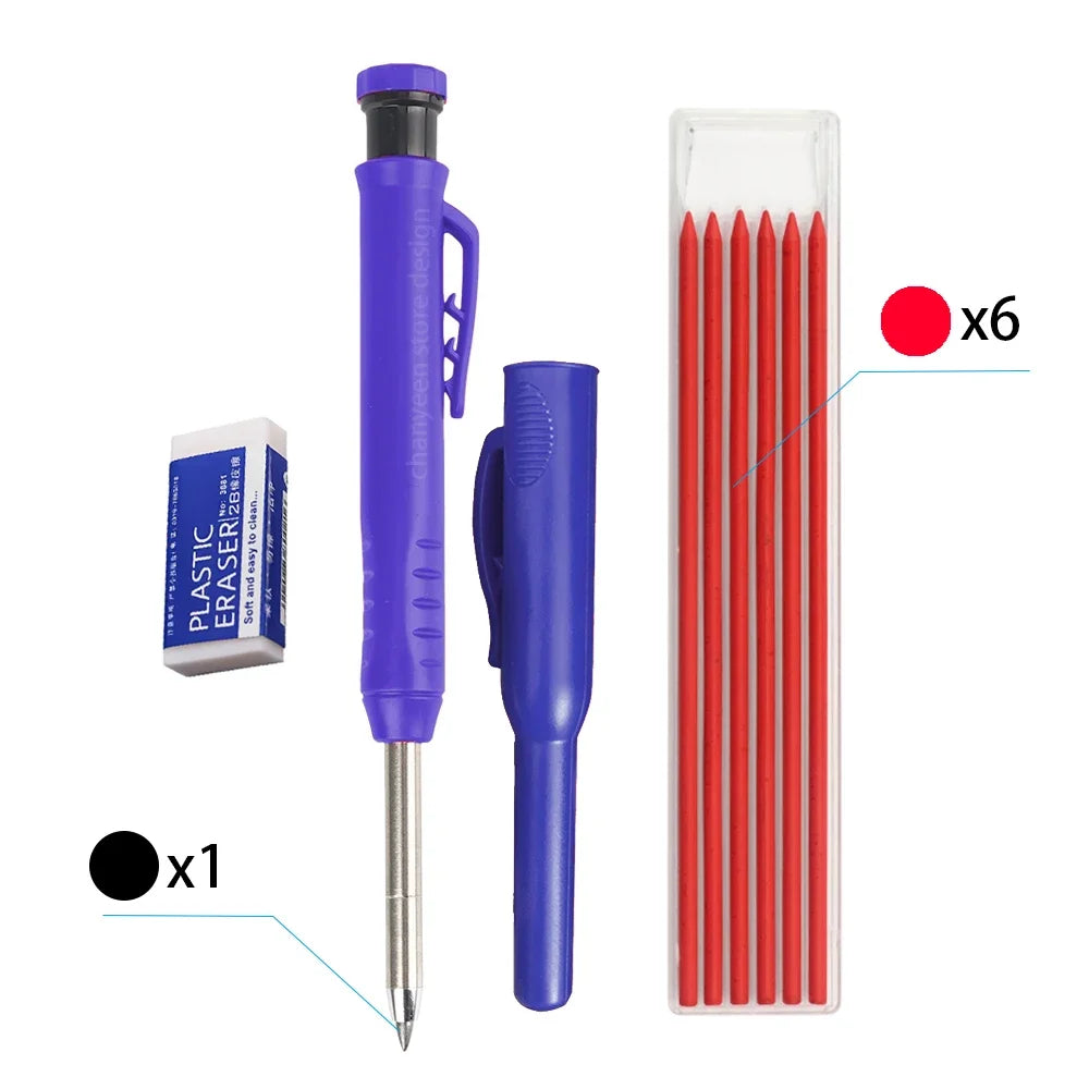 Precision Carpenter's Mechanical Pencil with Integrated Sharpener