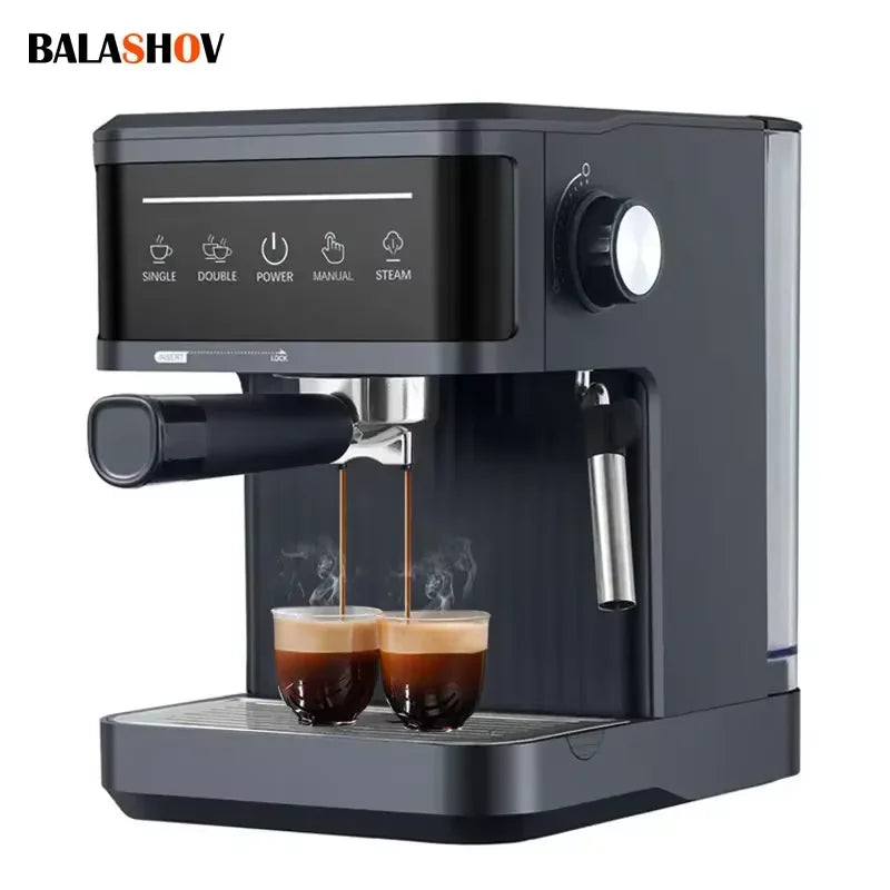 Professional Espresso & Cappuccino Maker with Milk Frother