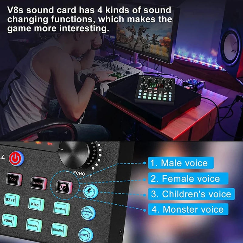 Podcast Recording Kit with Voice Changer & Mixer