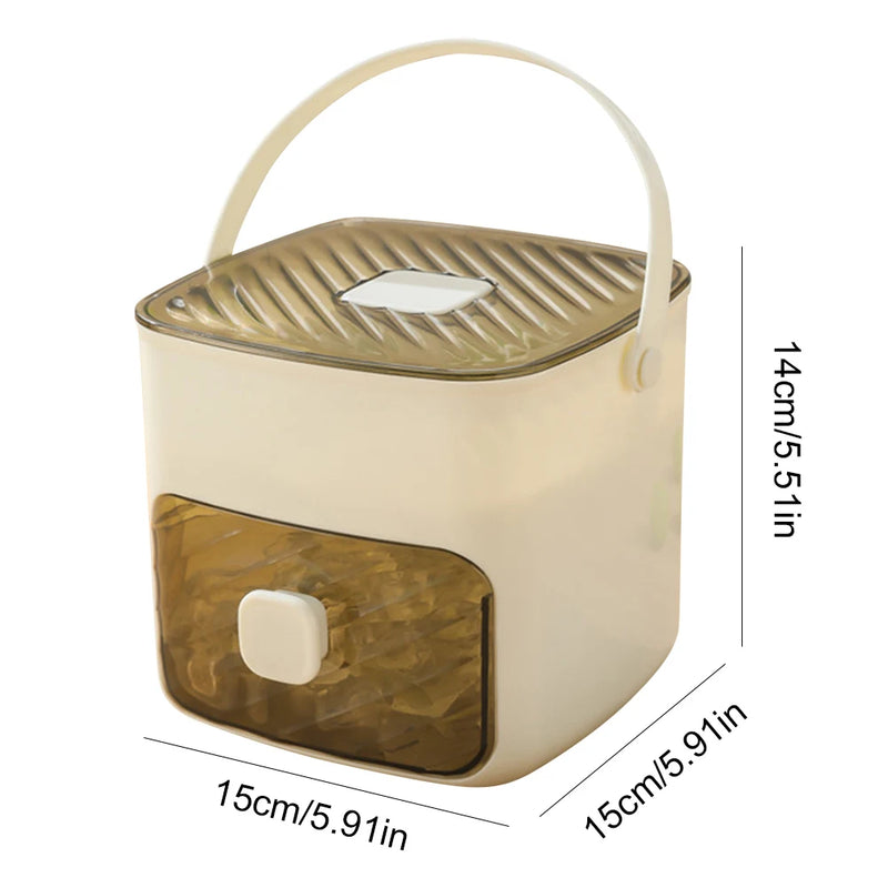 Compact Countertop Ice Cube Maker with Handle