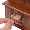 1/12 Scale Dollhouse Wooden Bookcase Cabinet with Drawers