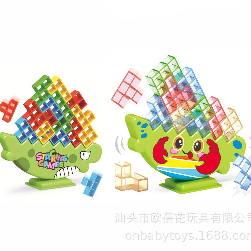 Dinosaur Stacking Blocks Balance Game