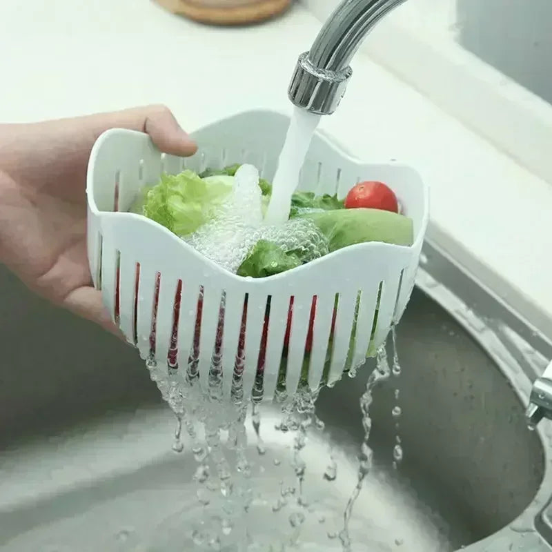 Salatschneider-Schüssel mit Deckel