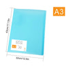 A light blue display book with 30 clear pockets, labeled as A3 size.
