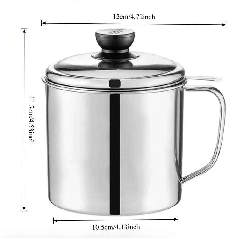 Kitchen Grease Strainer & Storage Jar