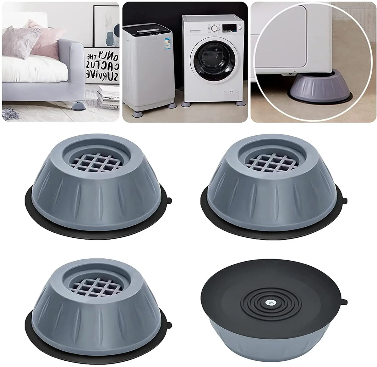 Anti-Vibration Feet Pads for Washing Machine & Furniture