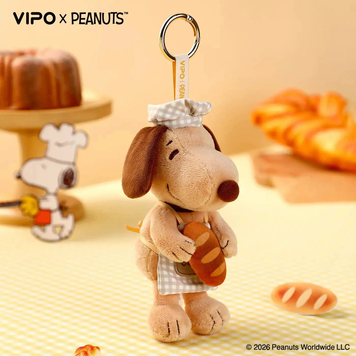 Snoopy Baking Series Plush Keychain – Official Peanuts Collectible