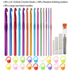 Colorful Aluminum Crochet Hook Set with Ergonomic Handles