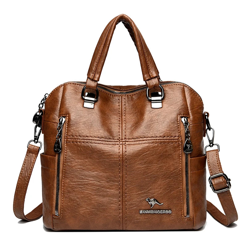 Vintage-Inspired Crossbody Bag with Roomy Interior