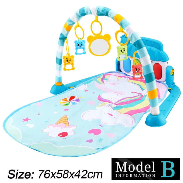 Baby Kick and Play Piano Tummy Time Mat with Detachable Toys