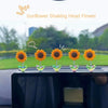 Sunflower Shaking Head Car Ornament – Cute Dashboard & Rearview Mirror Décor