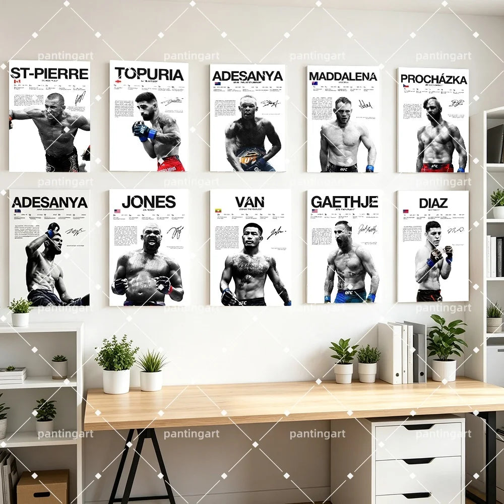 Martial Arts Legend Canvas Wall Art – Inspirational MMA Fighter Poster for Gym & Home