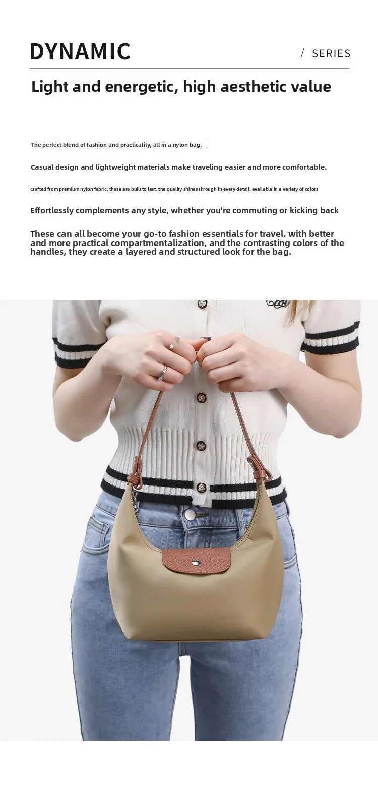 Lightweight Nylon Crossbody Bag with Adjustable Strap