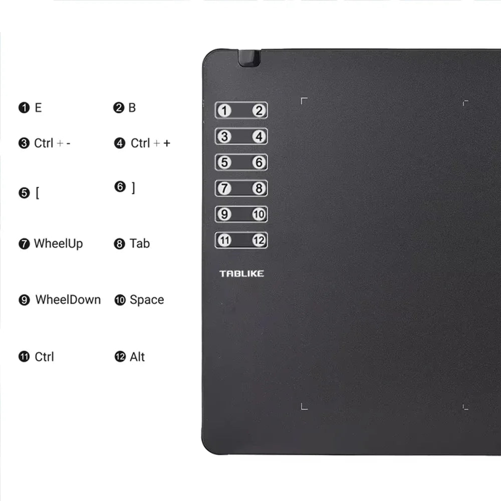 Ultra-Thin Graphics Drawing Tablet with Battery-Free Stylus
