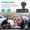 Schwerkraftsensor-Dashcam-Gerät neben einer Person, die eine Autotür öffnet.