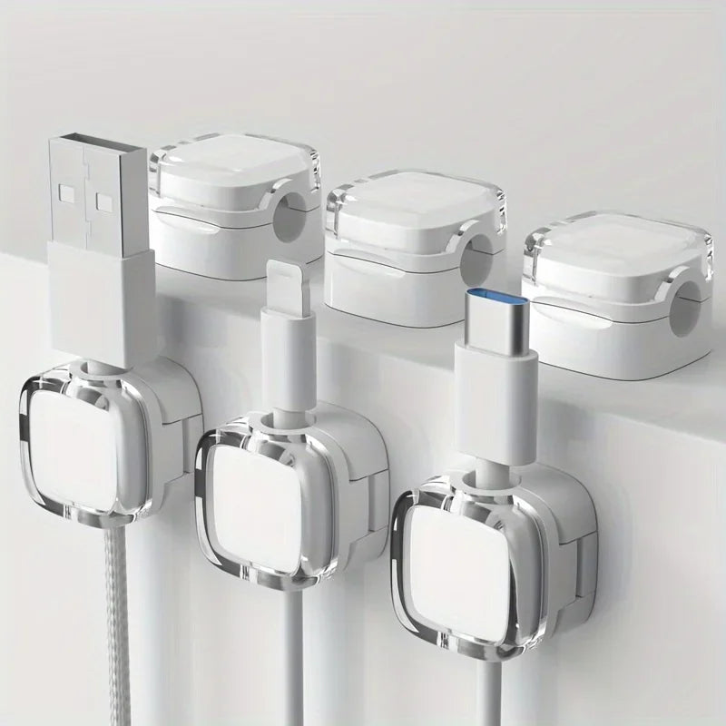Magnetic Cable Management Clips for Desk & Wall