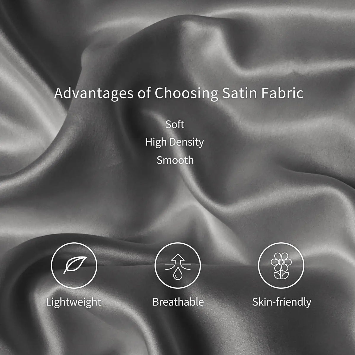 Queen Size Satin Pillowcase Set of 2 for Hair and Skin