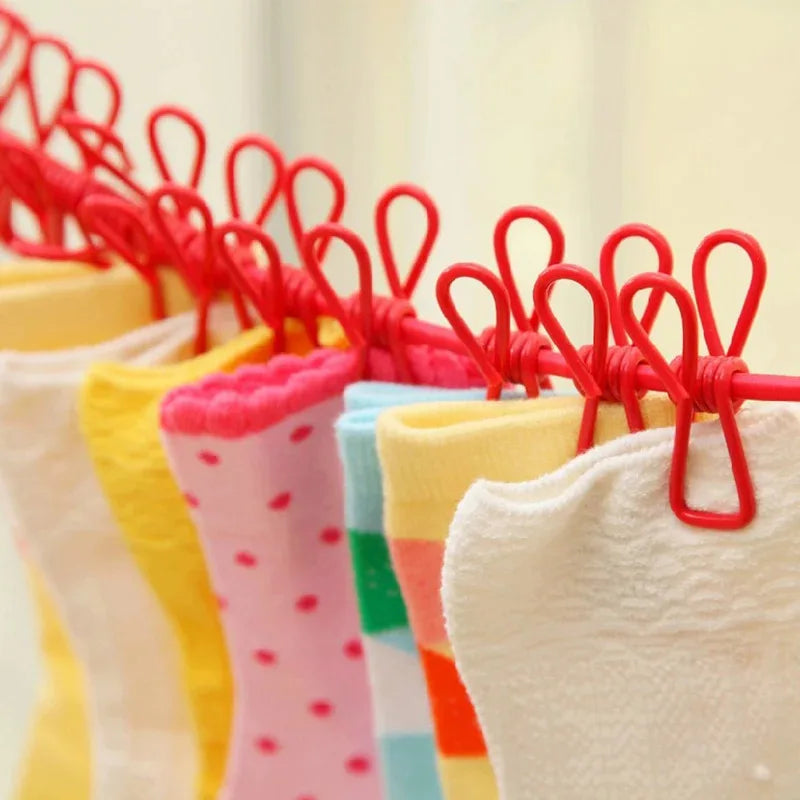 Retractable Travel Clothesline with 12 Clips