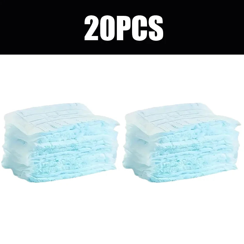 20 pieces of light blue disposable microfiber duster refills for furniture and car surfaces