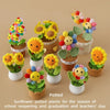 Handcrafted crochet sunflower potted plants for school reopening and graduation