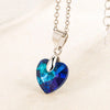 925 Sterling Silver Heart Zircon Pendant Necklace